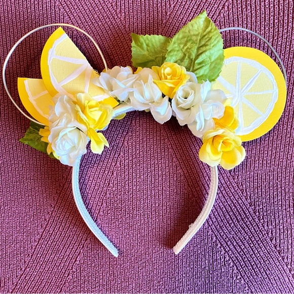 Disney Accessories - Handmade Disney Lemon Mickey Ears